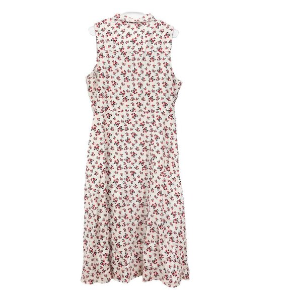 Cynthia Rowley Ivory and Crimson Floral Midi Dress - Picture 5 of 7